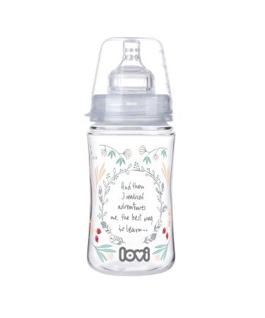 LOVI Anti-Colic Baby Feeding Bottle with Dynamic Teat | 3m+ | 240 ml | Super Air Vent System| Medically Tested | Trends Indian Summer