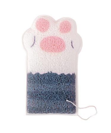 OSALADI Kids Bath Mitt Animal Bath Sponge Cat Claw Shower Loofahs Cartoon Exfoliating Mitt Cat Claw Body Scrubber for Kids  Grey