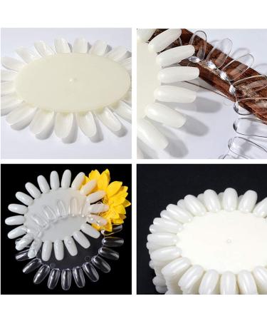 400 Nail Polish Sticks - White/Clear Nail Art Tips Display and Practice Wheel - Buy Online on SooperMarket.com