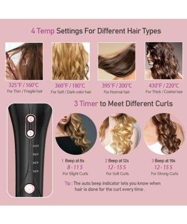 BEJARM Upgrade Automatic Hair Curler - Large Barrel for Mid to Long Hair - Auto Curling Wand with Anti-Scald Technology - Buy Online on SooperMarket.com