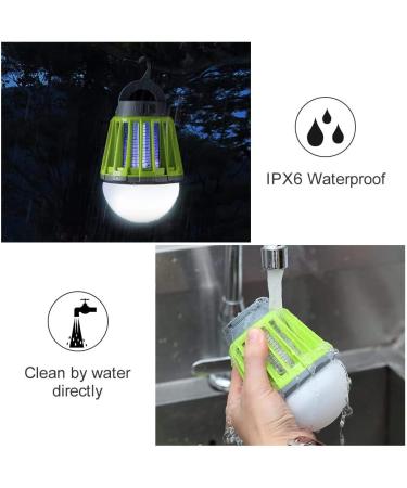 Mosquito Zapper Bug Killer Outdoor Camping Lantern 3 Modes Lighting Green - Buy Online on SooperMarket.com