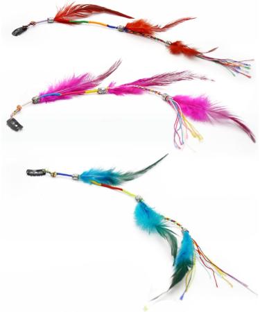 Bohemia Tassels Feather Hair Clip Colorful Feather Hair Barrettes Hair Decorations BohoPendant Hair Pin Women Headpiece Hair Braid Women Fashion Accessories Festival Hair Accessory Random color mixing - Buy Online on SooperMarket.com