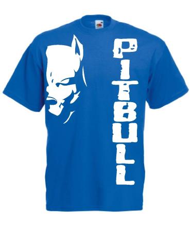 Generico t-Shirt Pitbull Fight Dog Kickboxing Boxing Gift Idea 12 Colors also for Children L Royal Blue