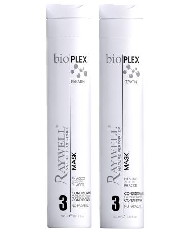 2x Keratin Mask Conditioner without paraben Bioplex Raywell for shiny full hair 300 ml