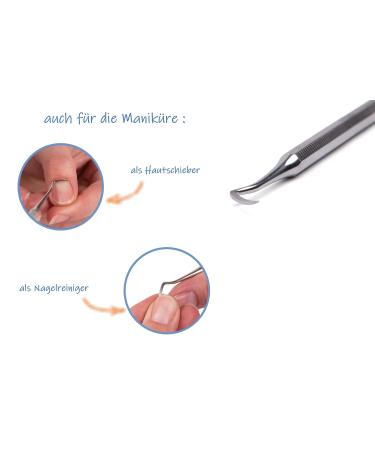 Faude Corner Lifter - Professional Stainless Steel Foot Care Instrument for Ingrown Toenails & Nail Cleaning (12.5cm) - Buy Online on SooperMarket.com