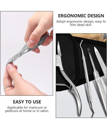 1 Set Manicure 2-piece Set Pedicure Clippers Pedicure Cuticle Cuticle Shaver Dead Skin Scissor Pedicure Nail Trimmer Nail Tool 2 Piece Set Household Stainless Steel - Buy Online on SooperMarket.com