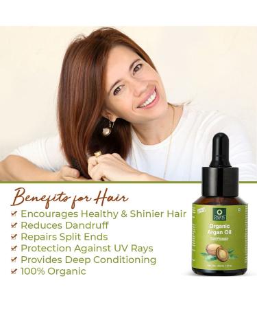 Cold Pressed Pure Argan Oil - Moroccan Face Hair & Skin Serum | Anti-Aging Unrefined Sulphate & Paraben Free - 30ml - Buy Online on SooperMarket.com
