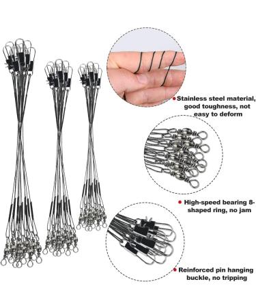 30-Piece Stainless Steel Fishing Leader Set | Anti-Bite Steel Wire for Predatory Fish | Durable Fishing Line & Compartment Cable - Buy Online on SooperMarket.com