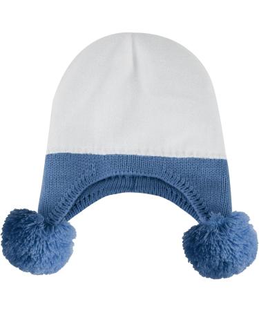 KAKU NANU Toddler Winter Hat with Double Pom Pom | Fleece Lined Beanie for Baby Boys and Girls | Blue | Ages 1-2 Years - Buy Online on SooperMarket.com