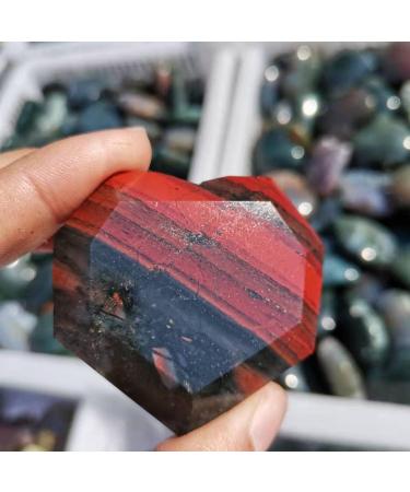 Crystal Rough Natural Blood Stone Heart Shaped African Blood Stone Carved Crystal Heart - Buy Online on SooperMarket.com