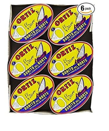 Ortiz Bonito Del Norte Tuna in Olive Oil 3.95 Oz Oval Tin (Spain) 6 Pack