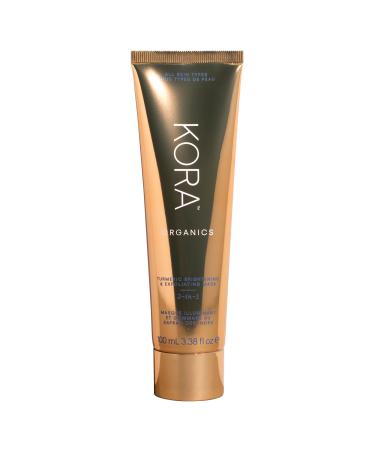 KORA Organics Turmeric Brightening & Exfoliating Mask | Polish & Illuminate | Certified Organic | Cruelty Free | 3.38 fl oz 3.38 Fl Oz (Pack of 1)