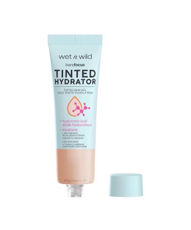 Wet n Wild Bare Focus Tinted Hydrator Tan Medium Deep Matte Finish Oil-Free Makeup with Hyaluronic Acid - Sheer to Medium Coverage - Buy Online on SooperMarket.com
