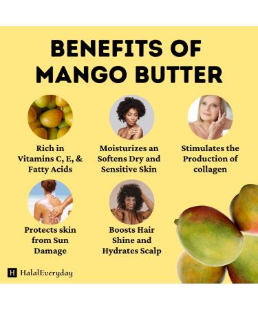 Kyabo 3Lbs Mango Butter - Premium Organic Unrefined Raw Virgin Cold Press Grade A - 100% Pure Non GMO Natural Moisturizer for Skin and Body Care - Perfect for DIY Body Butters, Soap Making, Lotions, and Creams - Buy Online on SooperMarket.com
