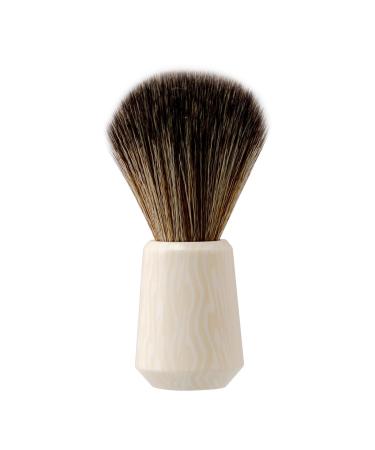 Magideal men's shaving brush with resin grip razor accessories slightly foaming professional cream-soap brush hairdressing salon tool for salon travel white