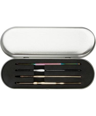 Stainless Steel Ear Cleaner Set - 4 Pcs Spiral Ear Picks for Earwax Removal - Assorted Colors - 12x0.5cm - 3 Sets - Buy Online on SooperMarket.com