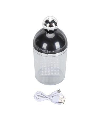 HUSHUI Rechargeable Electric Facial Cleanser with Rich Foam Maker Cup Waterproof Portable Bubble Maker Automatic Face Wash Bottle for Body Wash (Black)