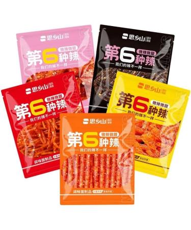 5 kinds of spicy noodles Instant Delicious Handmade Spicy Snacks Spicy Noodle Web Celebrity latiao Snacks gluten Sweet and spicy Chinese snacks Leisure snacks Nostalgia Spicy strips (10 bag) - Buy Online on SooperMarket.com
