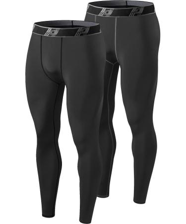 Hoplynn compression pants men running trousers long for jogging running training fitness cycling sport leggings breathable tights men L 2/black