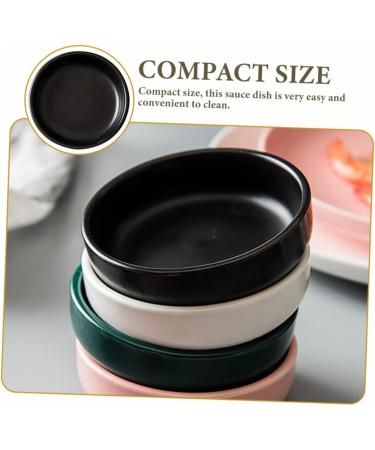 MAGICLULU 8 Pcs Sauce Dish Vinegar Dish Sauce Serving Sauce Bowls Relish Plate Small Ceramic Bowl Soy Sauce Dish Ingredient Bowls for Prep Sauce Seasoning Dish Fruit Seasoning re-usable 9X9X2.5CMx4pcs Blackx4pcs - Buy Online on SooperMarket.com