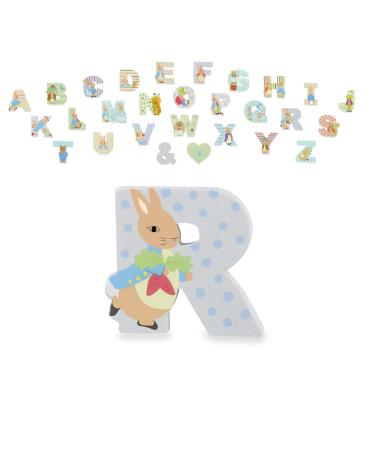 Peter Rabbit Wooden Letters by Orange Tree Toys Letter R with Peter - Alphabet Animal Letter for Personalised Baby Name Toy Box Door Wall Decorations Animals Nursery Decor Boys Girls Bedroom