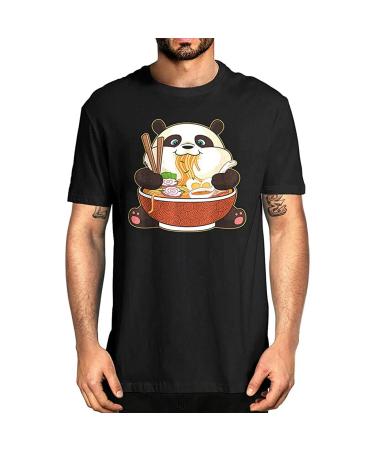 Kawaii Cute Panda Otaku Japanese Ramen Noodles Gift T-Shirt Otaku Black 3XL