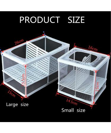 2 Pcs Nylon Mesh Aquarium Fish Fry Hatchery Isolation Box with Board - Buy Online on SooperMarket.com