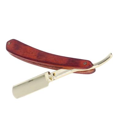 Professional Stainless Steel Manual Bartklingen Holder for Men | Hairdressing Bar Cutter Rack with Beech Handle - Buy Online on SooperMarket.com