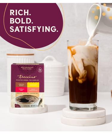 Teeccino Herbal Tea Sampler â€“ 4 Caffeine-Free Flavors, 12 Tea Bags (2.54 oz) - Buy Online on SooperMarket.com