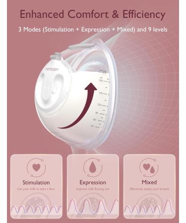 MomcoZy Ultra-Light Milk Pump V2 | Portable Double Electric Pump 27 Combinations Low-Noise & Pain-Free | Dusty Rose Flanges 17/19/21/27 mm - Best for On-the-Go Moms - Buy Online on SooperMarket.com