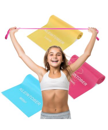 Kleintober I Fitness bands for children adolescents seniors I light resistance levels I resistance bands i resistance bands beginners I gymnastics band I training straps
