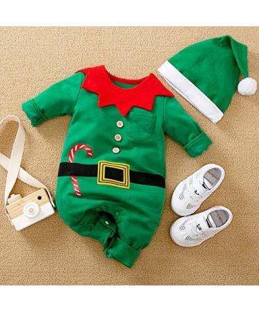 Hifot My First Christmas Baby Romper Outfit + Hat - Green - 9-12 Months - Buy Online on SooperMarket.com