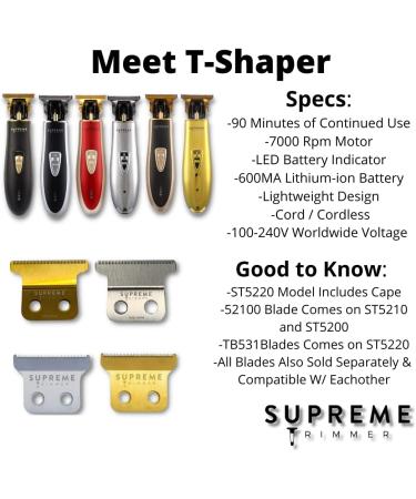 SUPREME TRIMMER ST5220 Beard Trimmer for Men - Cordless Hair Clippers - Buy Online on SooperMarket.com