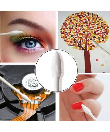 Double Precision Cotton Swabs with Paper Stick - 800 Pieces, Double Pointed Tips for Makeup - 4 Packs, 200 Count per Pack - Buy Online on SooperMarket.com