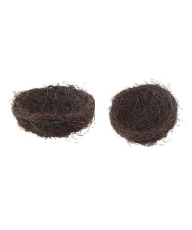 emours Natural Bird Nest Woven Vine Bird Finch House Bedding 2 Pack