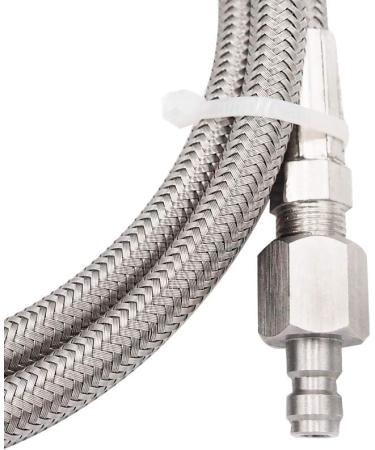 Stainless Steel Paintball PCP Filling Hose Whip Extension - Air Fill Station with Quick Disconnect - Buy Online on SooperMarket.com