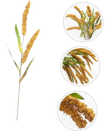 Warmhm 3pcs Simulated Ears of Corn Fake Wheat Ears Dried Wheat Stalks for Decorations Wheat Decoration Single Artificial Grass Plant Artificial Wheat Ears Stalks Vegetable Iron Goldenx3pcs 12X75CMx3pcs - Buy Online on SooperMarket.com