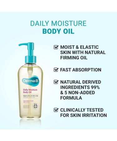 Derma:B Daily Moisture Body Oil 6.76 fl oz - Hydrating Skin Care for All Day Moisture - Buy Online on SooperMarket.com