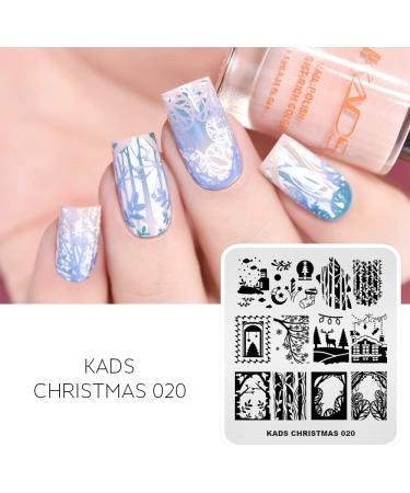 Alexnailart Christmas Halloween Nail Stamping Plate (CHRISTMAS 020) Manicure Templates for Festive Nail Art Designs - Buy Online on SooperMarket.com