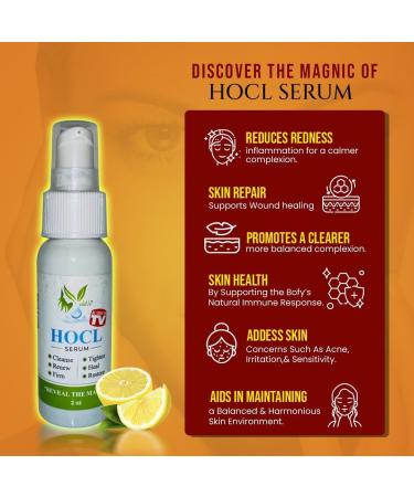 VoilaVe Pure Hypochlorous Acid Serum - Anti-Wrinkle Gel for Redness Irritation & Dark Circles | HOCL for Acne & Spots | 1.7 fl oz - International Shipping Available - Buy Online on SooperMarket.com