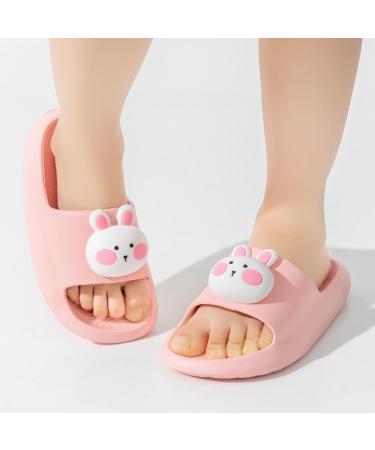 DRECAGE Kids Flip-Flops | Girls & Boys Soft Slide-Resistant Bathing Sandals - Pink Bunny Summer Slippers (EU Sizes 23-33) - Buy Online on SooperMarket.com