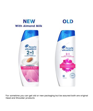 Buy Head & Shoulders Smooth and Silky 2-in-1 Anti Dandruff Shampoo + Conditioner 180ml | International Shipping Available - Buy Online on SooperMarket.com