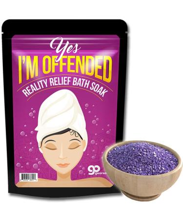 Yes  I'm Offended Bath Soak - Purple Bath Salts Luxury Bath Girlfriend Gifts for Best Friends Bath and Body Gifts for Women Mediterranean Sea Salts Sarcastic Gifts Funny Novelty Bath Spa Gifts