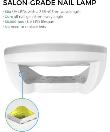 48W SUNUV UV Led Nail Lamp for Gel Nails | Double Power Design, 4 Timer Settings, LCD Display | Painless Curing, Over-Temperature Protection - SUN7 - Buy Online on SooperMarket.com