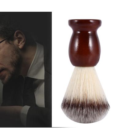 Male Beard Shaving Brush - Nylon Hair & Wooden Handle - Premium Facial Cleansing Tool for Men - Buy Online on SooperMarket.com