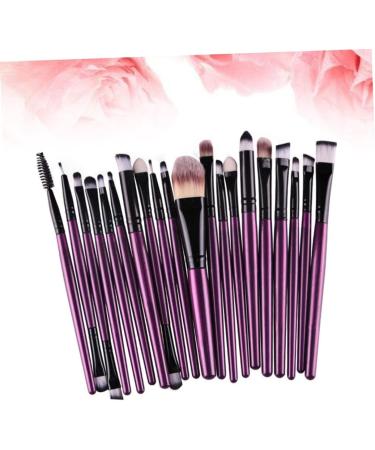 Angoily 20pc Makeup Purple Kit Make-up Tube Shadow Black Eye Toiletry Brush Tool Cosmetic Making Rod - Buy Online on SooperMarket.com