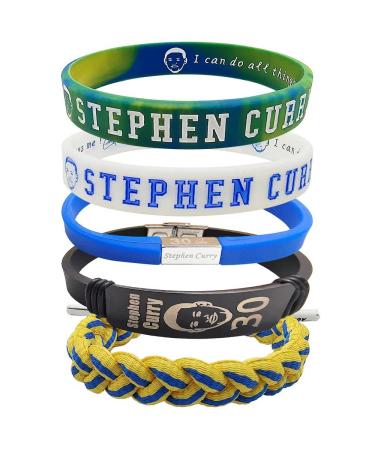 Didonia SC 5Psc Basketball Silicone Bracelet Sports Wristband - Trendy Matching