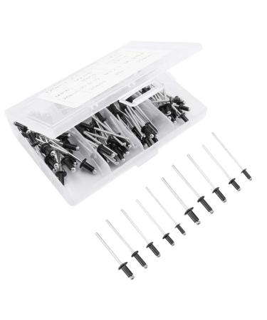 Hemoton Black Rivets Threaded Rivets 120pcs Blind Rivets Aluminium Black .4 .0 .2 Rivet Blind Rivets Nail Fasteners for Home Stainless Steel Rivets Stainless Steel Set