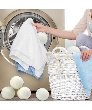 Natural Wool Dryer Balls - Set of 6 | Fabric Softener & Wrinkle Reducer | Eco-Friendly Alternative to Plastic Balls & Liquid Softeners - Buy Online on SooperMarket.com