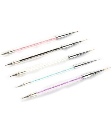 Pen Nail Brush 5pcs Double Dot Manicure Tool Painting Dot Pen Nail Art Color Set - Buy Online on SooperMarket.com
